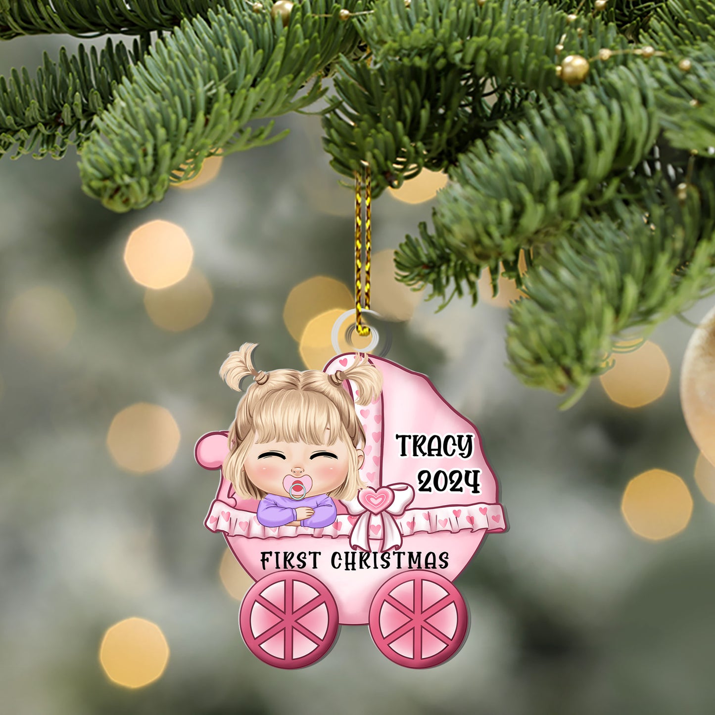 Baby First Christmas - Personalized 1-Side Acrylic Ornament DSACOLHA1608L