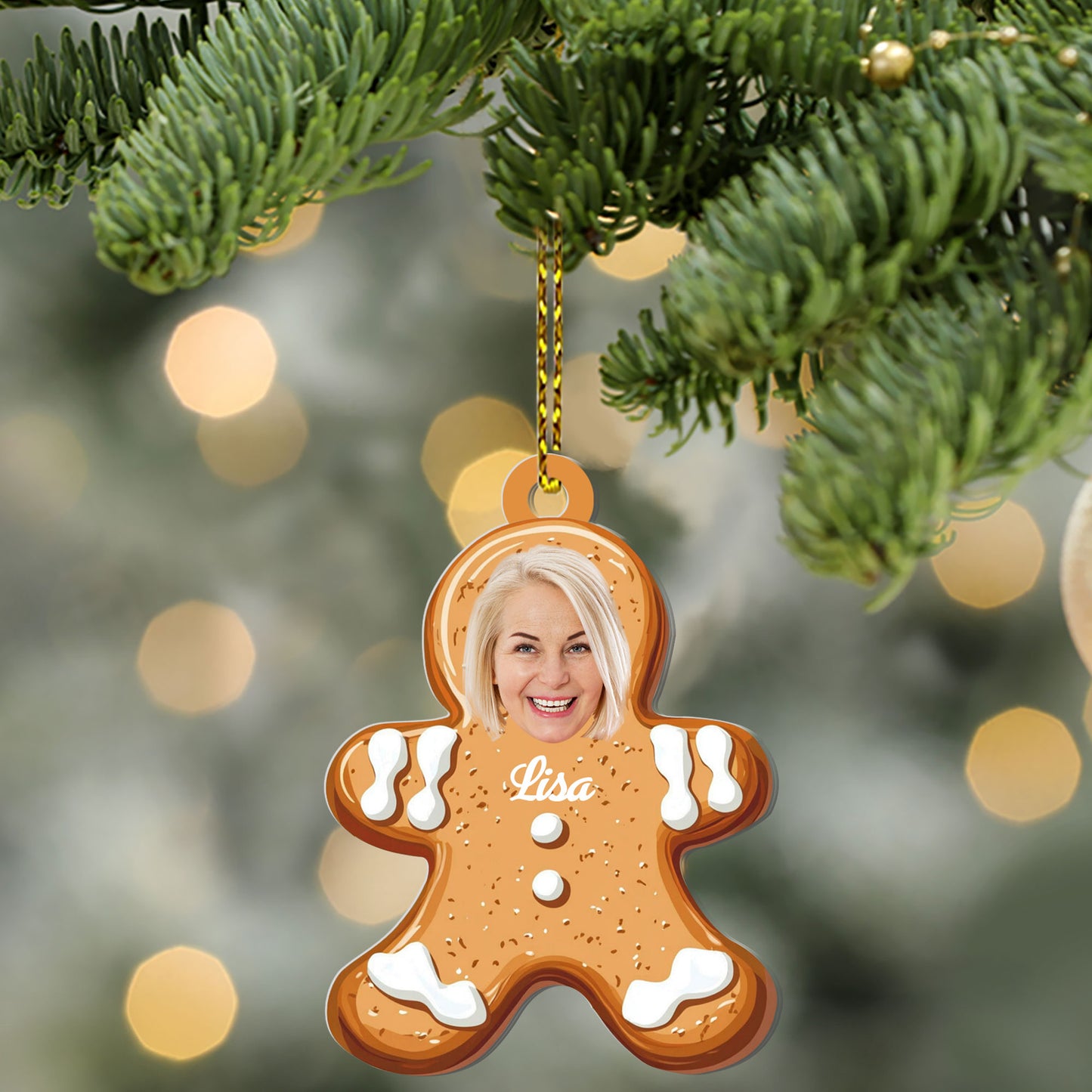 Gingerbread - Personalized 1-Side Acrylic Ornament DSACOHLPA2123L