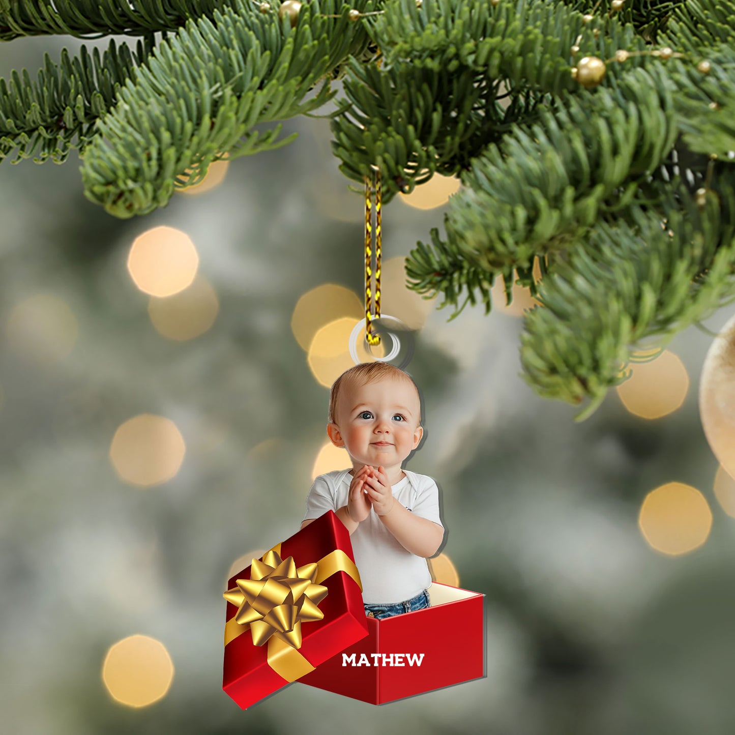 You Are My Present - Personalized 1-Side Acrylic Ornament DSACODN2332T