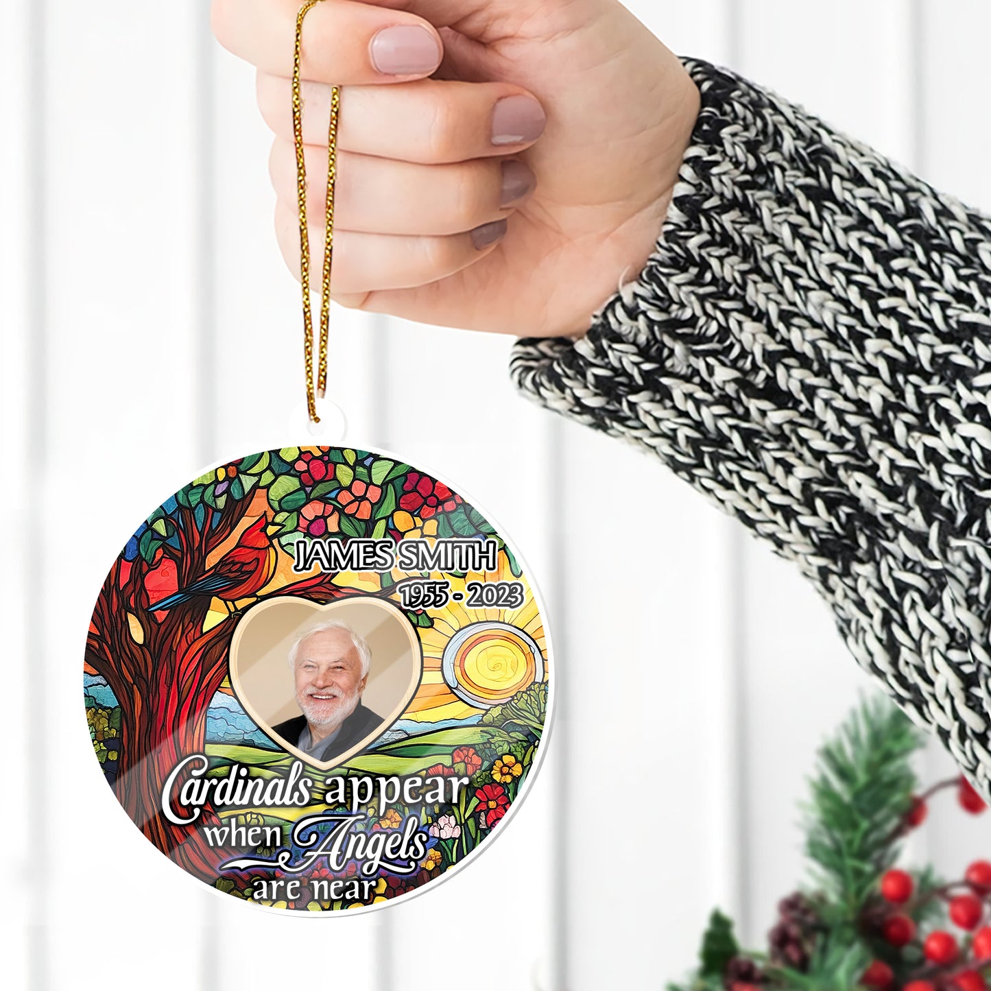 Cardinals Appear When Angels Are Near - Personalized 1-Side Acrylic Ornament DSACODHA1485M