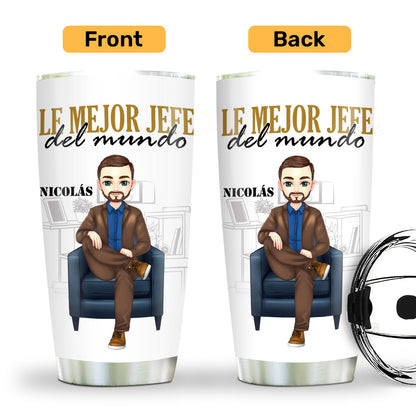 Mejor Jefe Del Mundo - Personalized Tumbler DSSSTDHA1550L