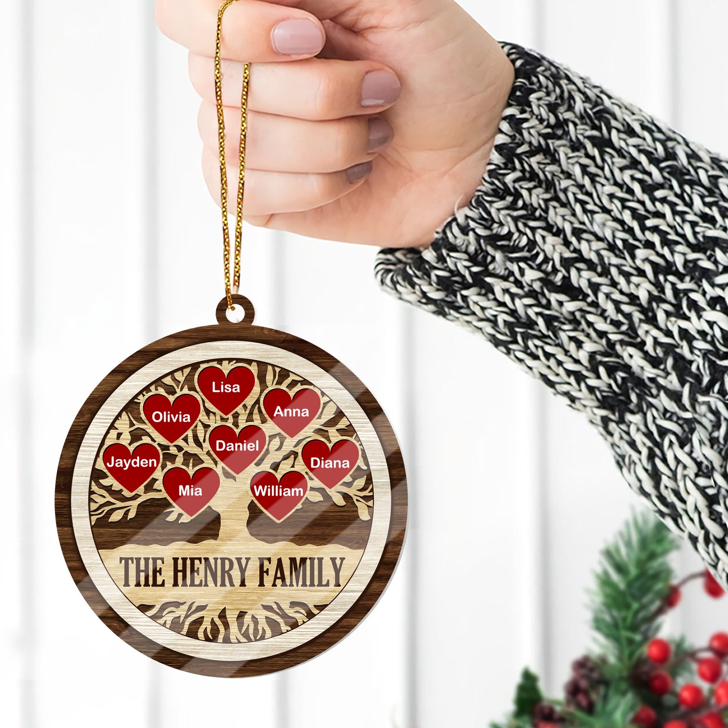 Family Tree - Personalized Suncatcher Ornament DSACOTTN1038TA