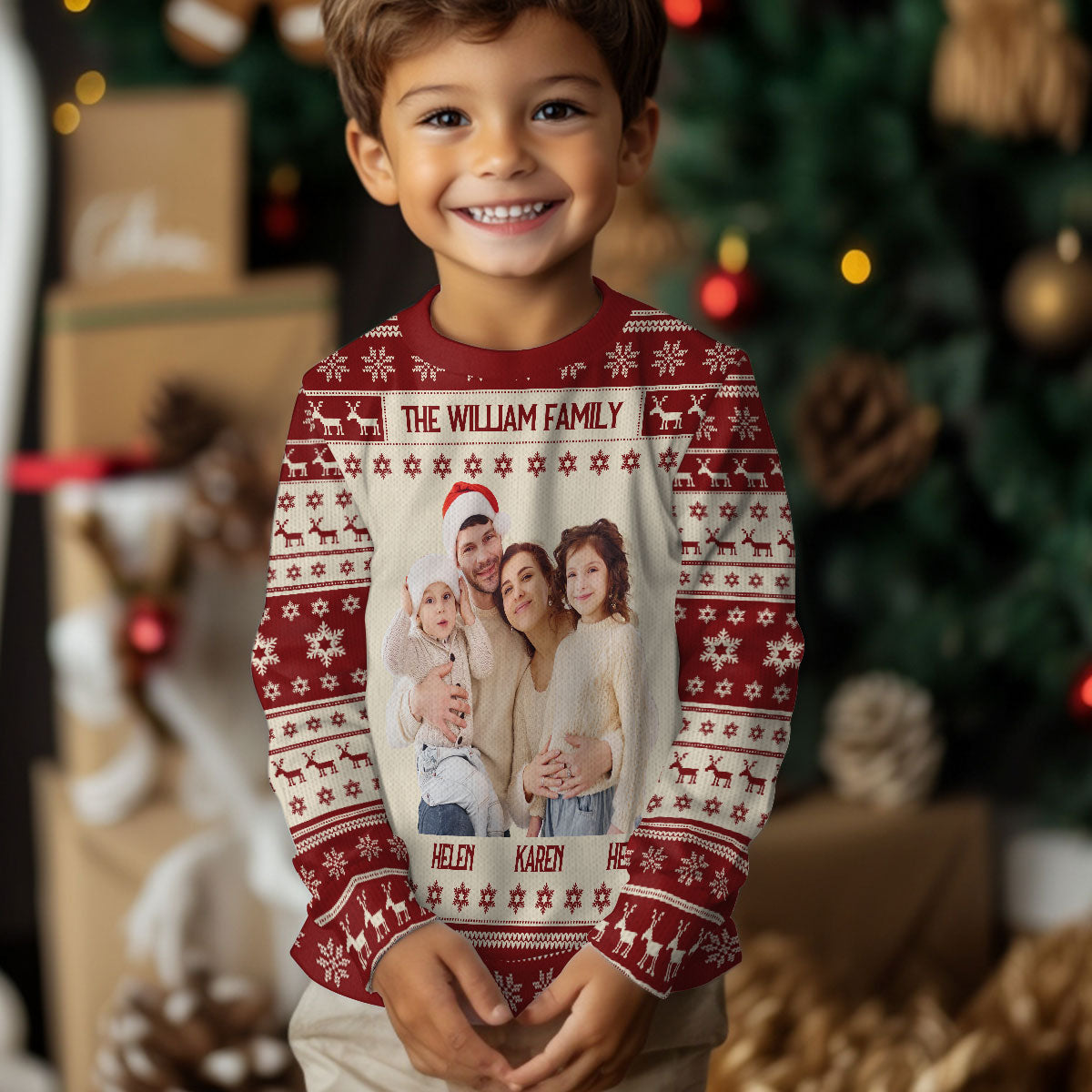 Our Family Photo | Personalized Wool Sweater DSWSWHLPA2356T