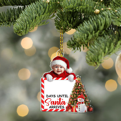 Countdown Days Until Santa Arrives - Personalized 1-Side Acrylic Ornament DSACODN2337L