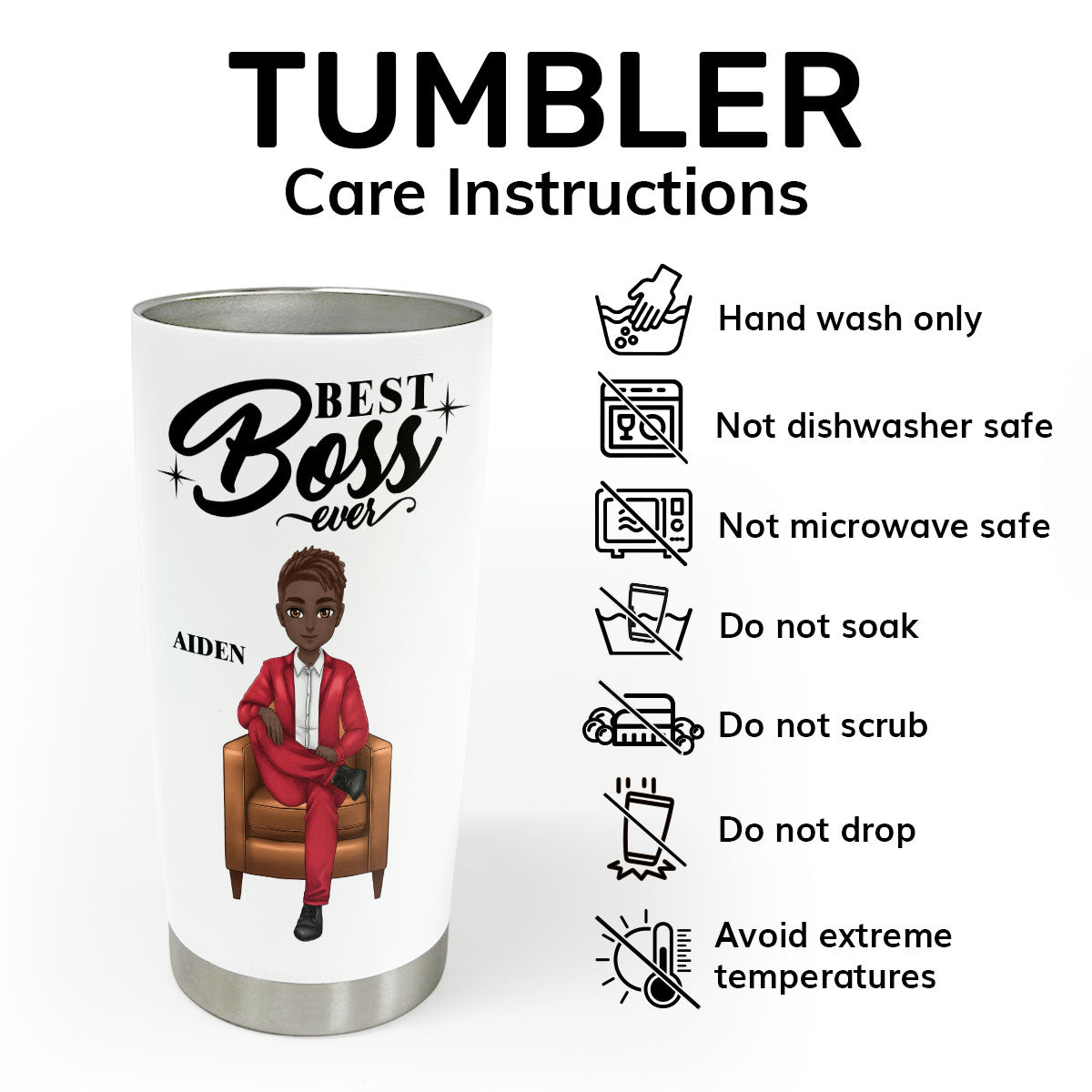 Best Boss Ever - Personalized Tumbler DSSSTDHA1537D