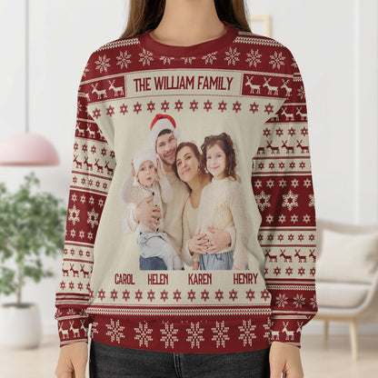 Our Family Photo | Personalized Wool Sweater DSWSWHLPA2356T