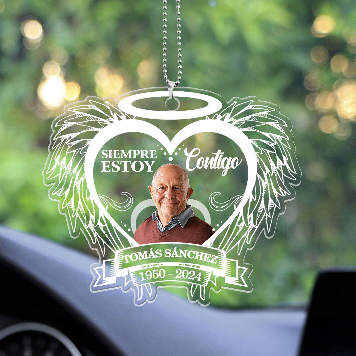 Tus Alas Estaban Listas Pero Mi Corazón No - Personalized Custom Car Ornament DSUPCHODHA1579M