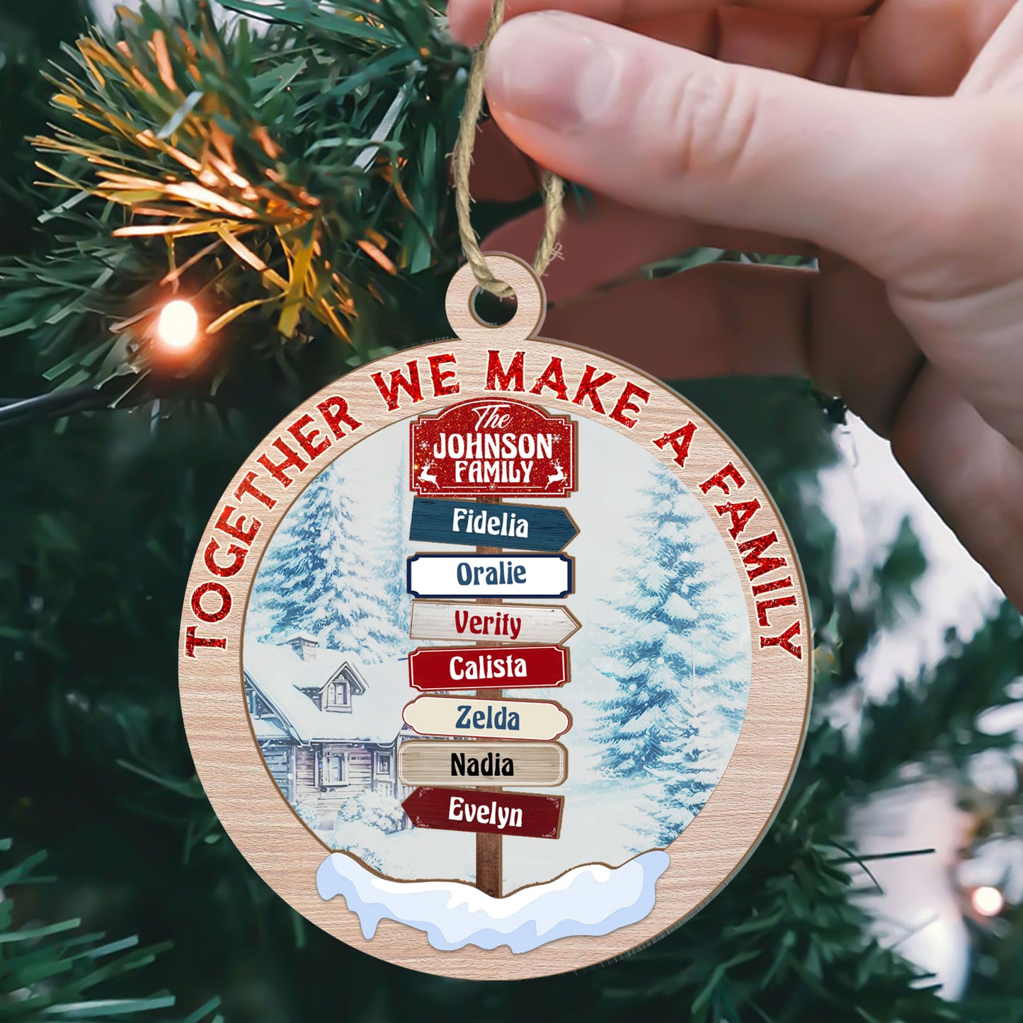 Together We Make A Family - Personalized Suncatcher Ornament DSSUNODM1403D