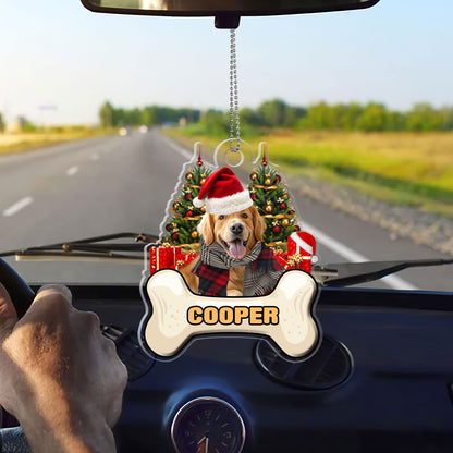 Merry Christmas Dog Photo Upload - Personalized 1-Side Acrylic Ornament DSACODPA2300TA