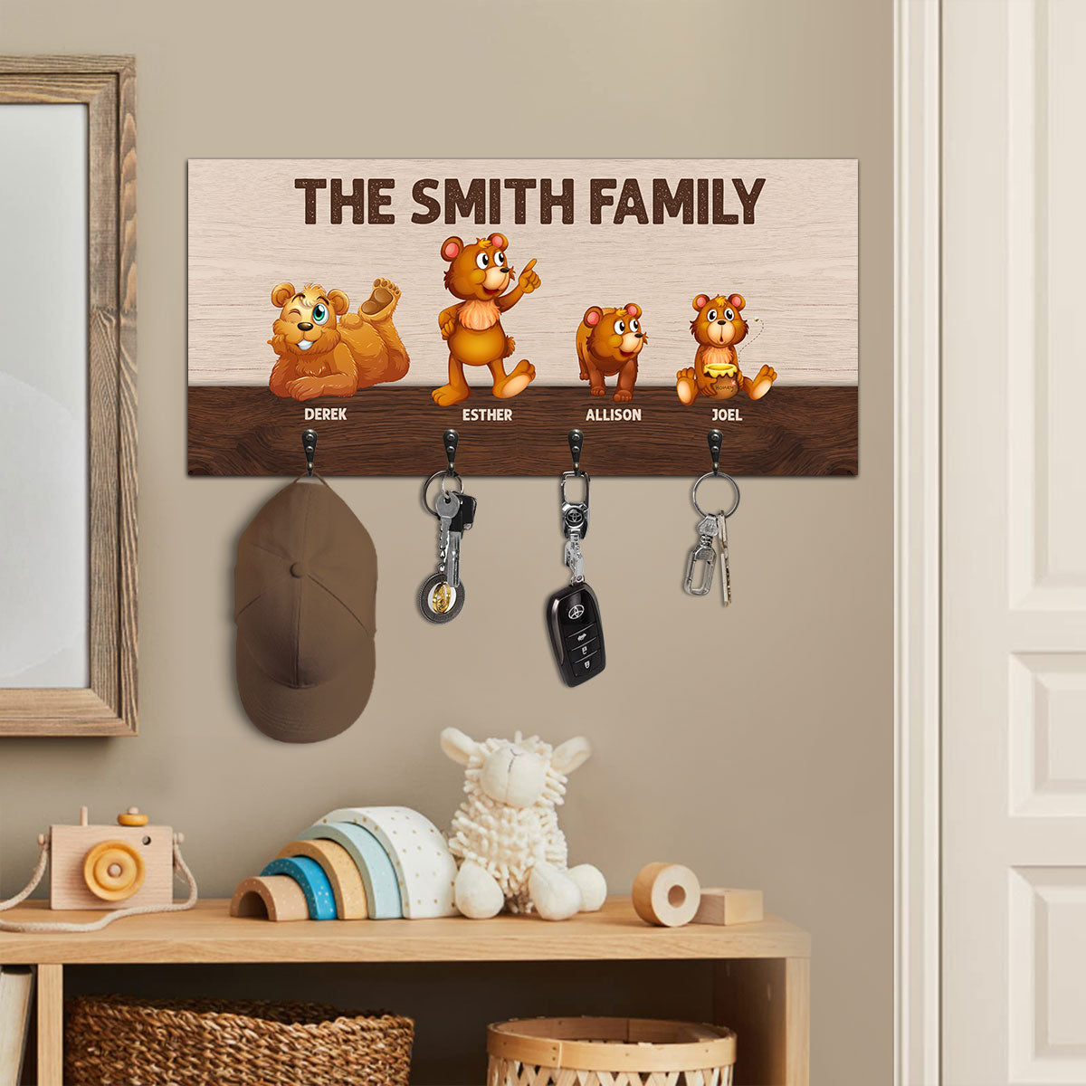 The Bear Family - Personalized Key Holder DSUWKHCSDN1957L