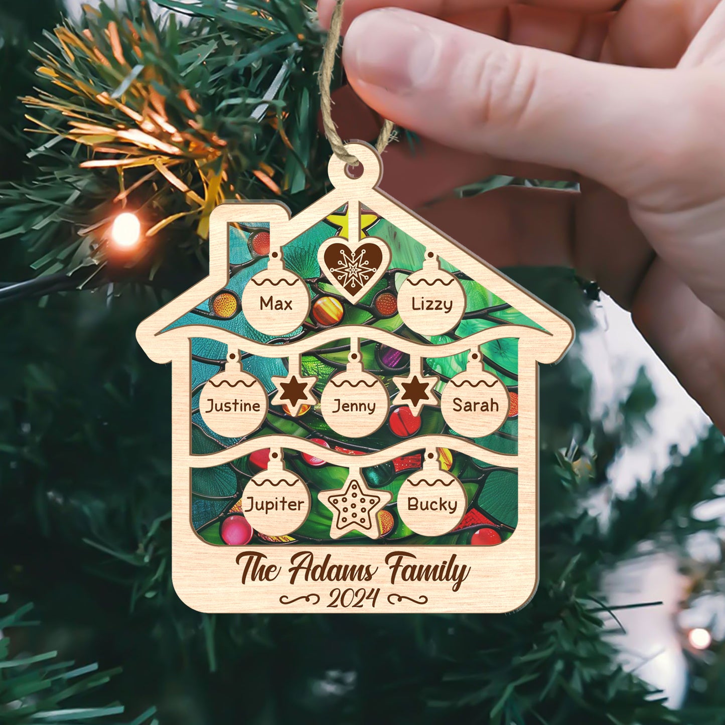 Our Family - Personalized Suncatcher Ornament DSSUNOTHA1027T