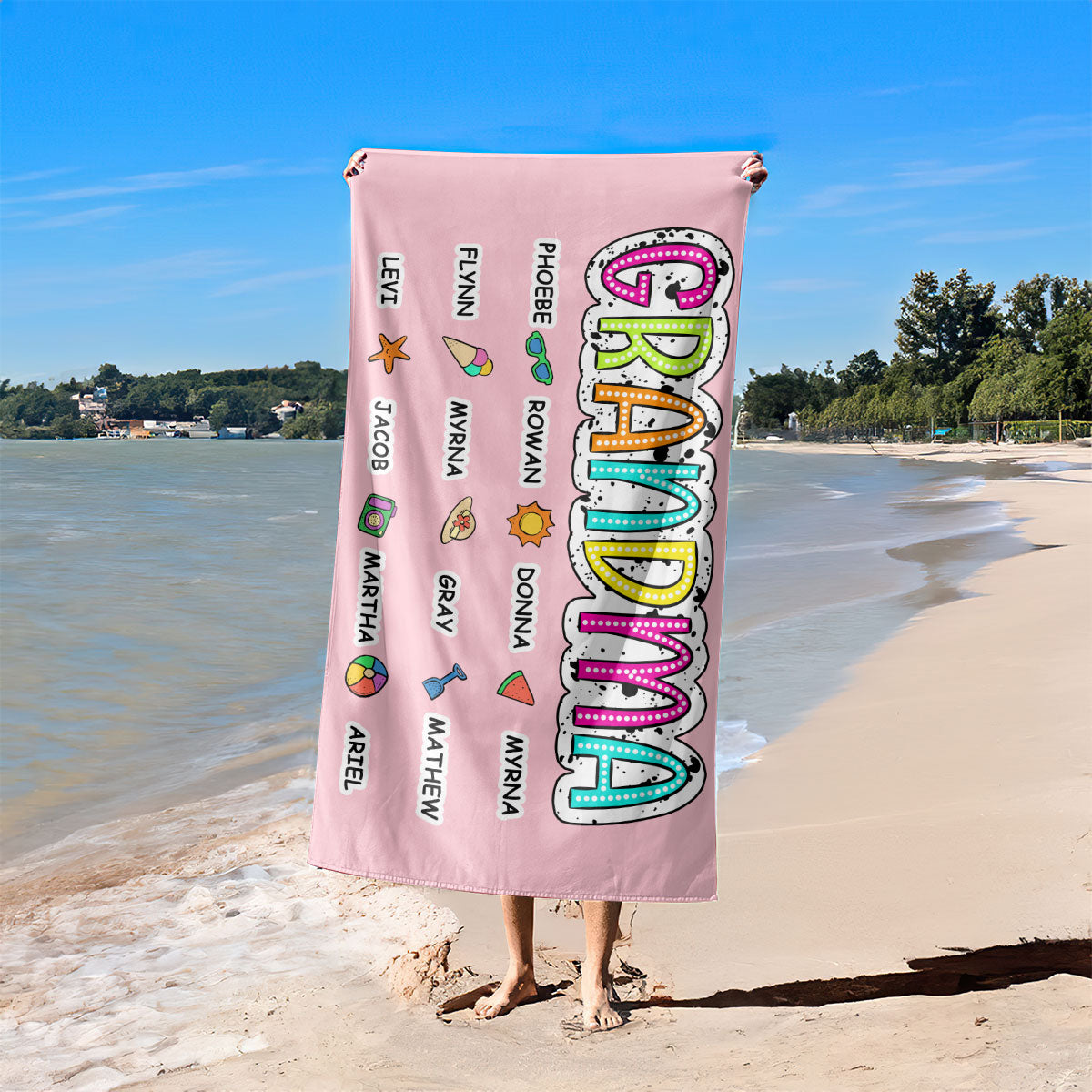 Grandma Sun - Personalized Beach Towel DSBTN45