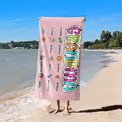 Grandma Sun - Personalized Beach Towel DSBTN45