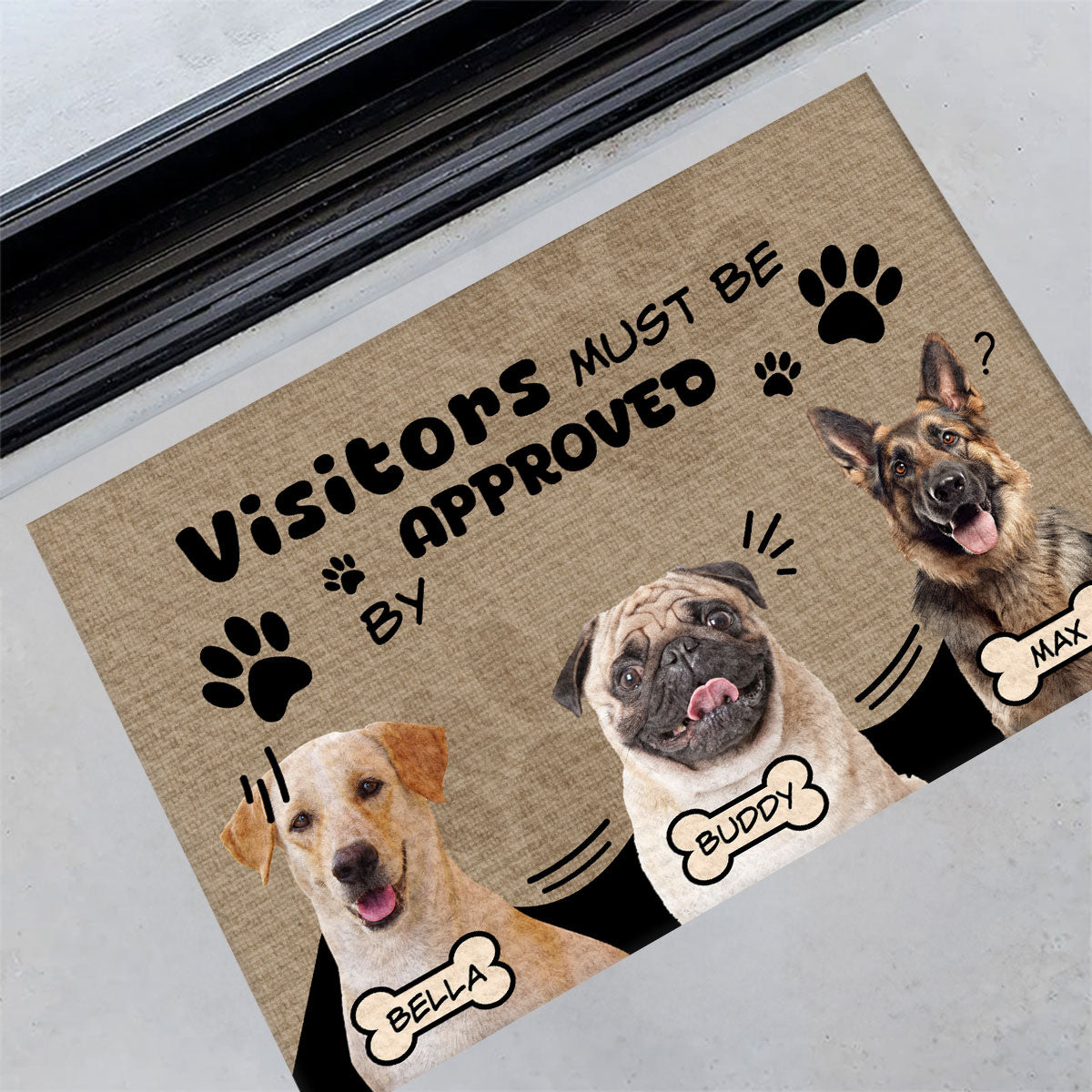 Visitors Must Be Approved By - Personalized Doormat DSDMHLPA2060L