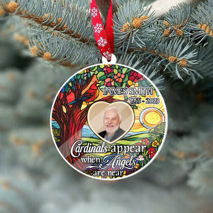 Cardinals Appear When Angels Are Near - Personalized 1-Side Acrylic Ornament DSACODHA1485M