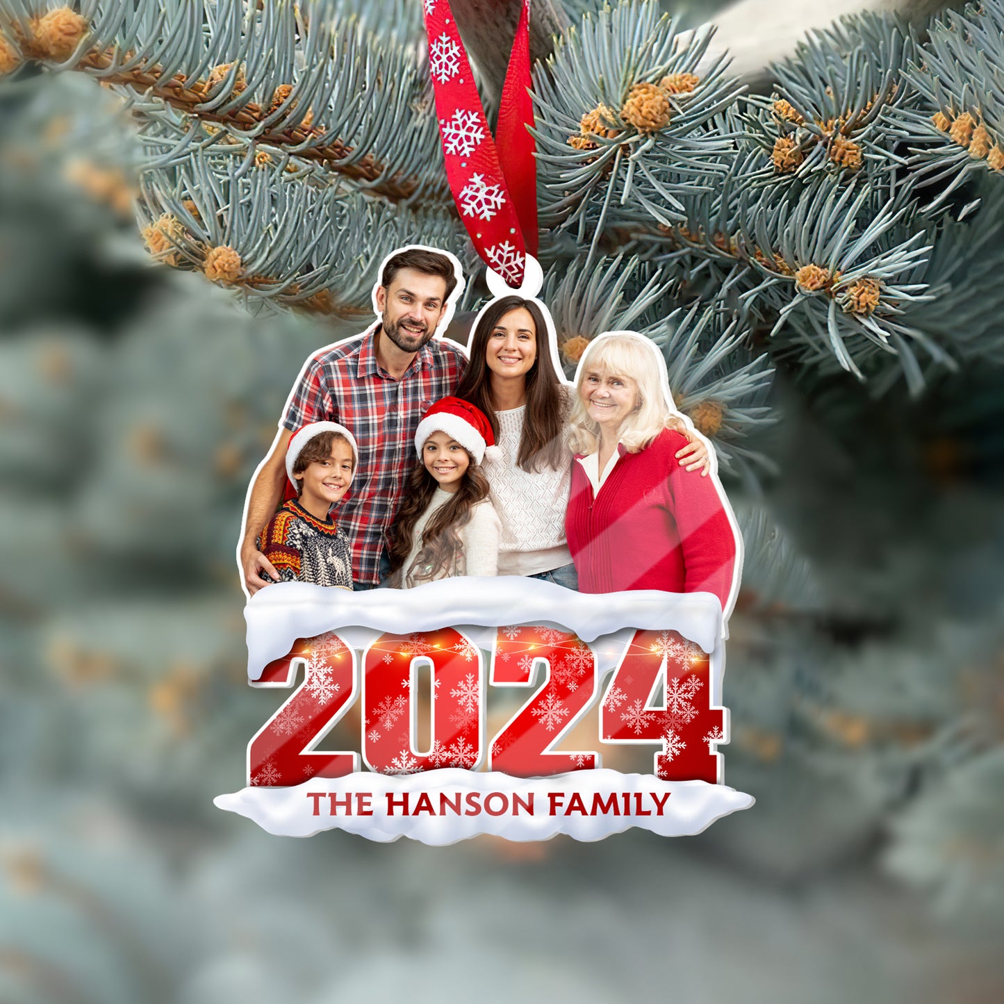 Family 2024 - Personalized 1-Side Acrylic Ornament DSACOTHA1009D