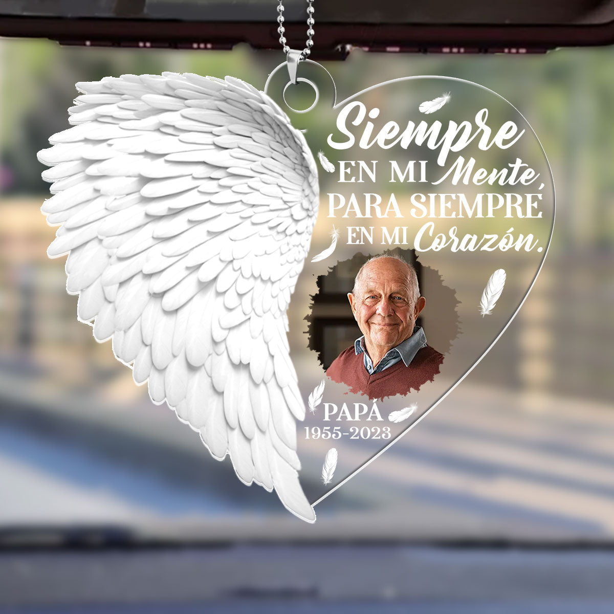 Siempre Estoy Contigo - Personalized Custom Car Ornament DSUPCHODN1806TA