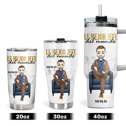 Mejor Jefe Del Mundo - Personalized Tumbler DSSSTDHA1550L