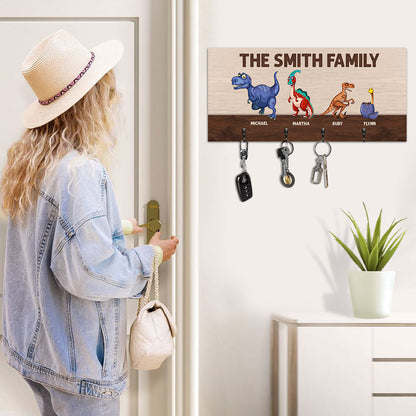 The Dinosaur Family - Personalized Key Holder DSUWKHCSDN1964TA