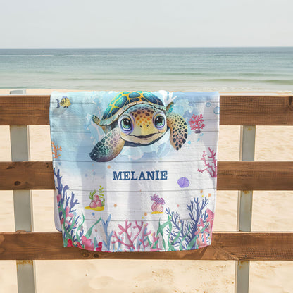 And Into The Ocean I Go To Lose My Mind & Find My Soul - Personalized Beach Towel DSBTN47