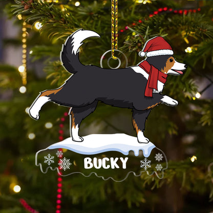 Woofy Christmas - Personalized 1-Side Acrylic Ornament DSACONNHA1878D