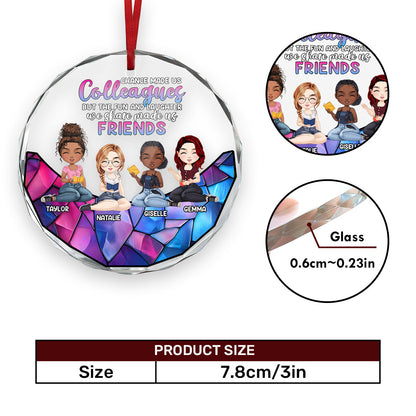 Teacher Besties - Personalized Custom Glass Ornament DSURGOPLN1767M