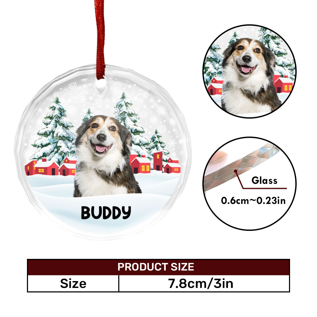 I'm Always With You - Personalized Custom Glass Ornament DSURGOPNNN1551M