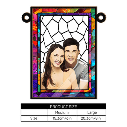 Love You More Every Day Custom Photo - Personalized Window Hanging Suncatcher DSWHSCHLN1879M