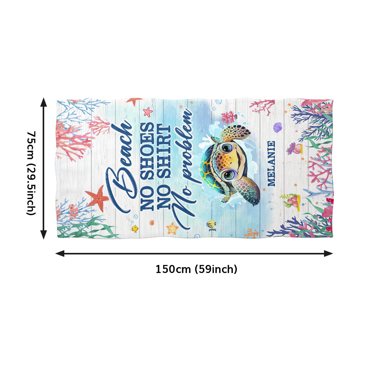 And Into The Ocean I Go To Lose My Mind & Find My Soul - Personalized Beach Towel DSBTN47