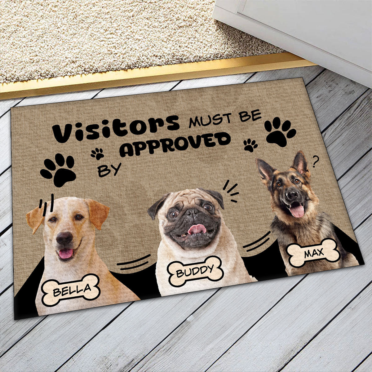 Visitors Must Be Approved By - Personalized Doormat DSDMHLPA2060L
