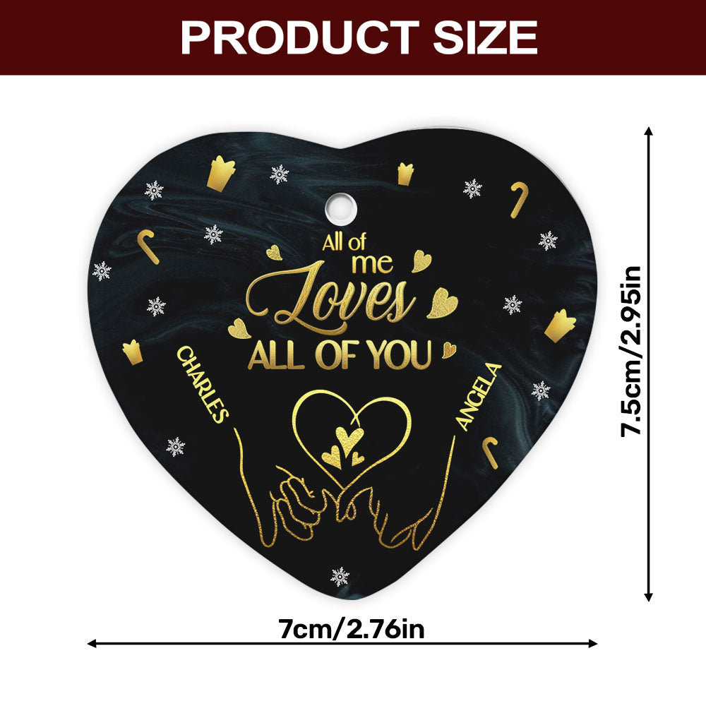 From Our First Kiss Till Our Last Breath - Personalized Heart Shaped Ceramic Ornament DSHCOHLPA2329M