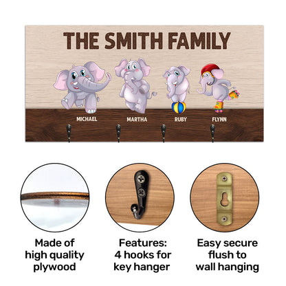 The Elephant Family - Personalized Key Holder DSUWKHCSDN1961L