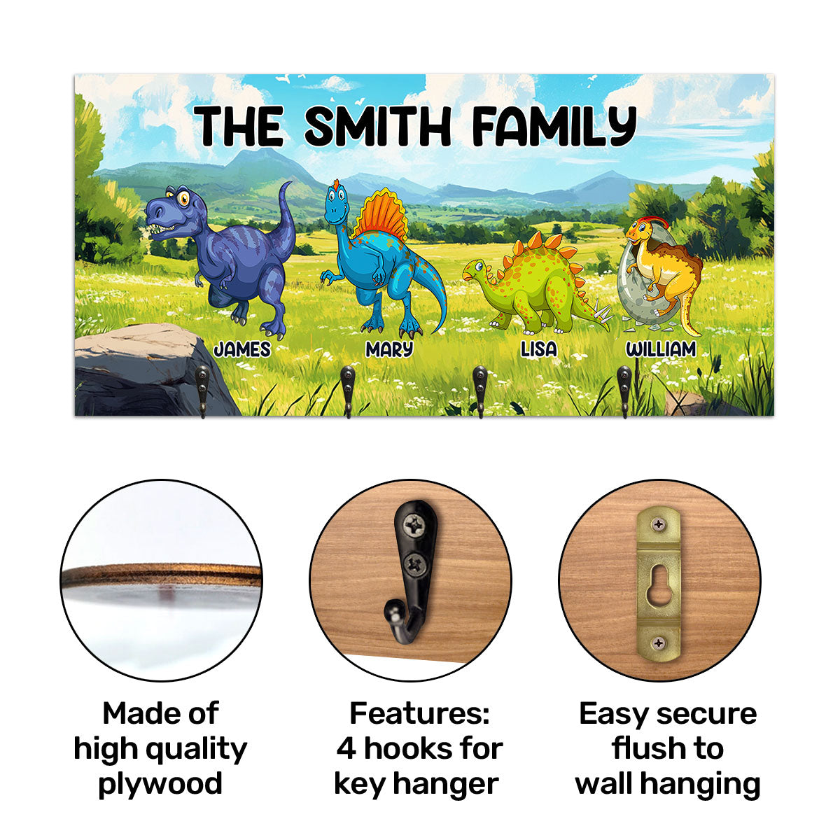 Together We Rawr Family - Personalized Key Holder DSUWKHCSDN1906L