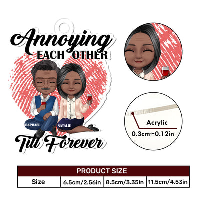 Annoying Each Other Till Forever - Personalized Custom Car Ornament DSUPCHODN1531D