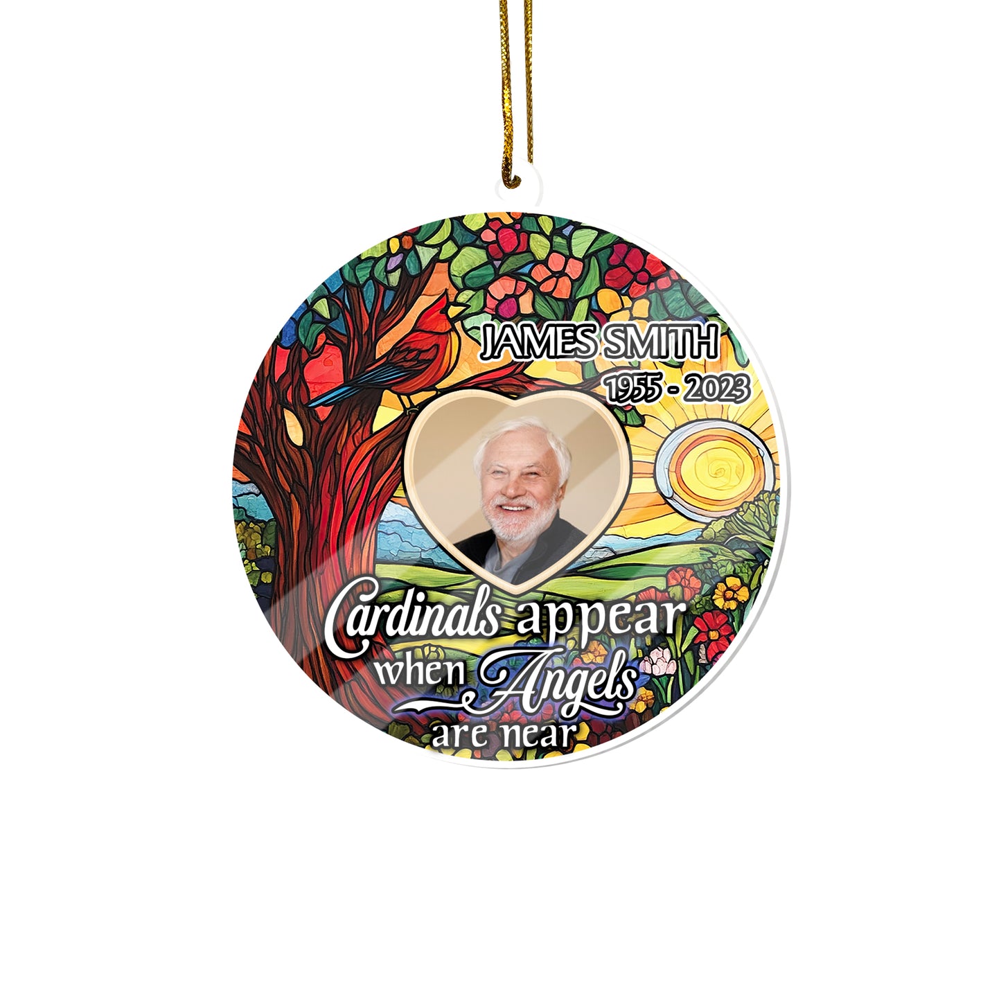 Cardinals Appear When Angels Are Near - Personalized 1-Side Acrylic Ornament DSACODHA1485M