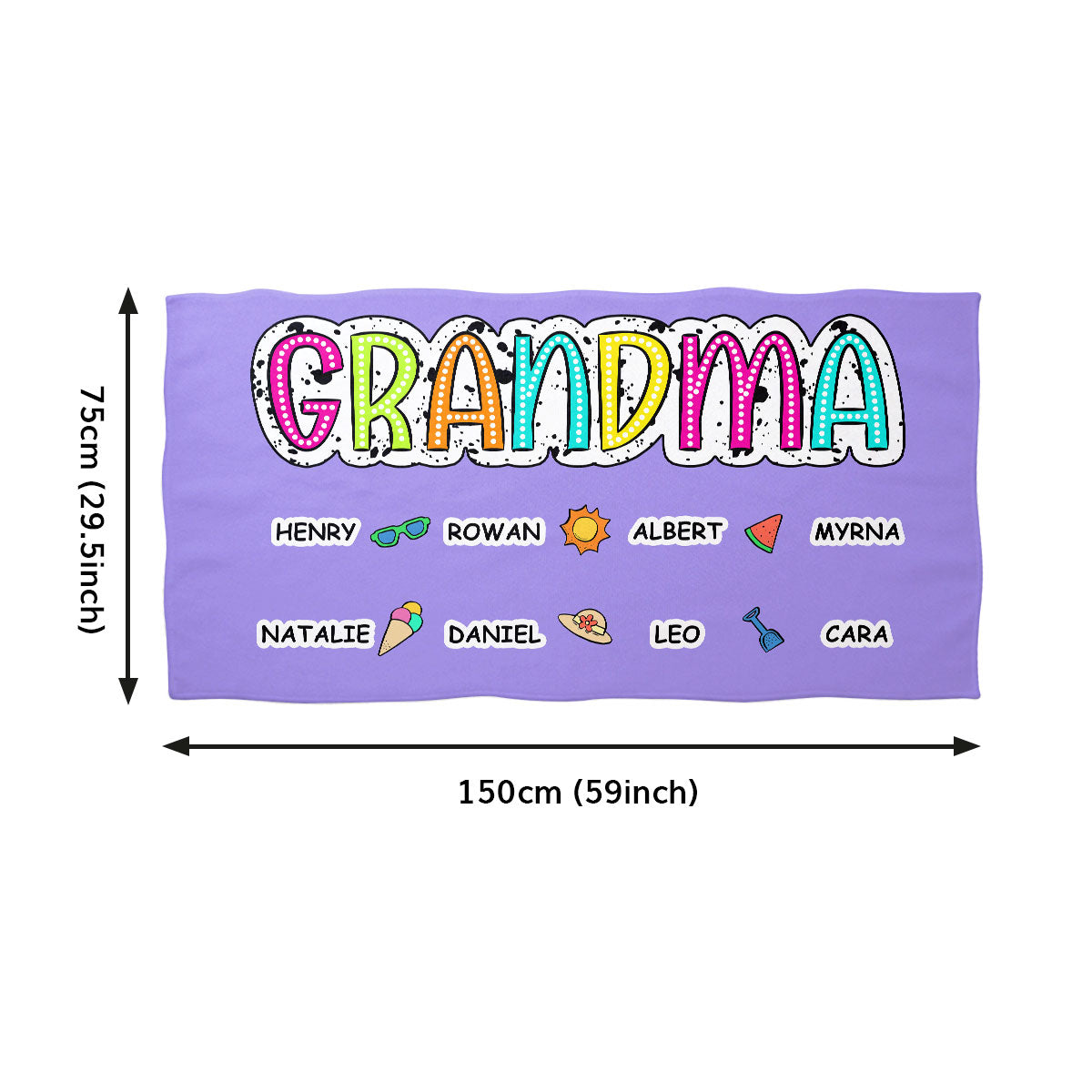 Grandma Sun - Personalized Beach Towel DSBTN45