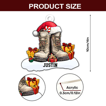 Military Boot - Personalized Ornament DSACODN2146TA