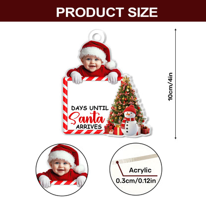 Countdown Days Until Santa Arrives - Personalized 1-Side Acrylic Ornament DSACODN2337L