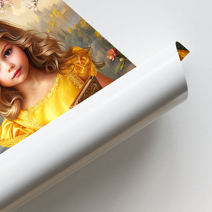 Princess With Book - Personalized Poster DSPTPHA1084TA