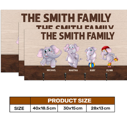 The Elephant Family - Personalized Key Holder DSUWKHCSDN1961L