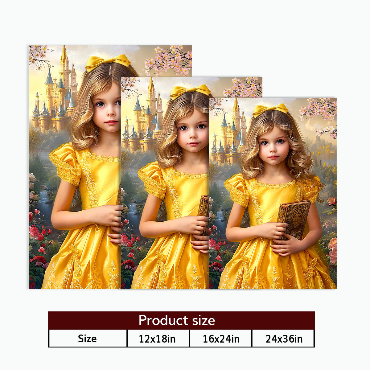 Princess With Book - Personalized Poster DSPTPHA1084TA